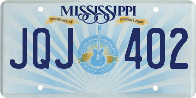 MS license plate JQJ402
