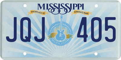 MS license plate JQJ405