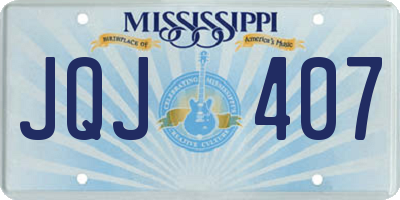 MS license plate JQJ407