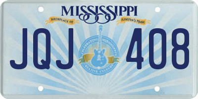 MS license plate JQJ408