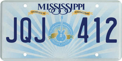 MS license plate JQJ412
