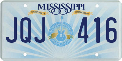 MS license plate JQJ416