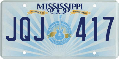 MS license plate JQJ417