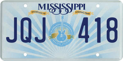 MS license plate JQJ418