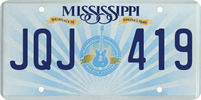 MS license plate JQJ419