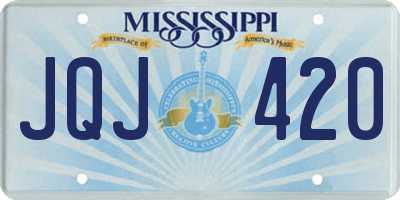 MS license plate JQJ420