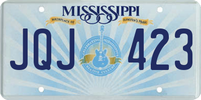 MS license plate JQJ423