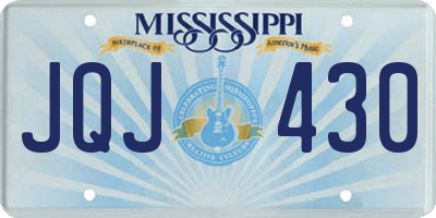 MS license plate JQJ430