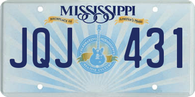 MS license plate JQJ431