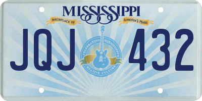 MS license plate JQJ432