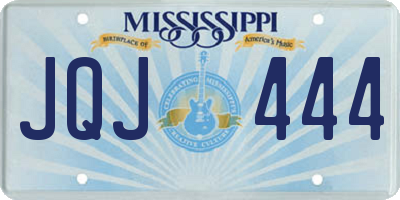 MS license plate JQJ444