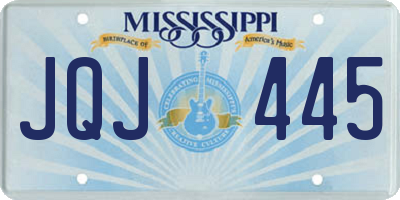 MS license plate JQJ445