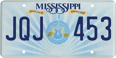 MS license plate JQJ453