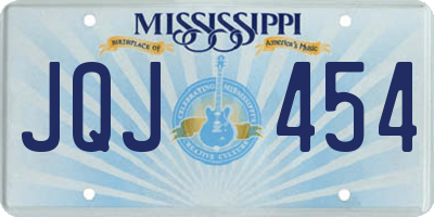 MS license plate JQJ454