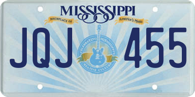 MS license plate JQJ455