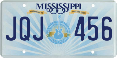 MS license plate JQJ456