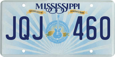 MS license plate JQJ460
