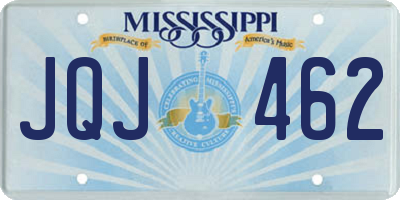 MS license plate JQJ462