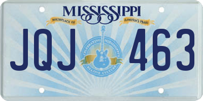 MS license plate JQJ463