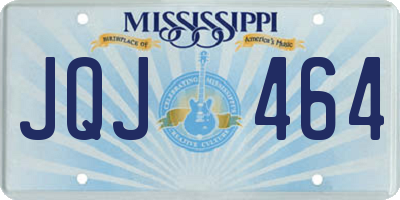 MS license plate JQJ464