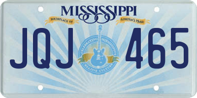 MS license plate JQJ465