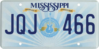 MS license plate JQJ466