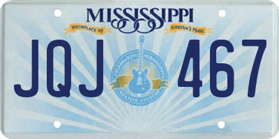 MS license plate JQJ467