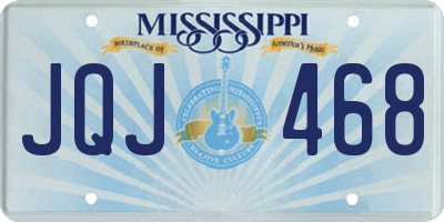 MS license plate JQJ468