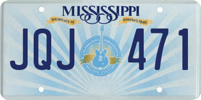MS license plate JQJ471