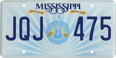 MS license plate JQJ475