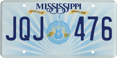 MS license plate JQJ476