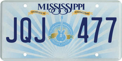 MS license plate JQJ477