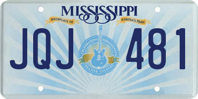 MS license plate JQJ481