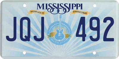 MS license plate JQJ492