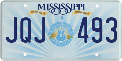 MS license plate JQJ493