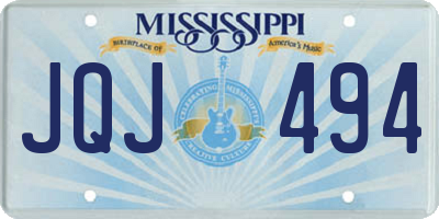 MS license plate JQJ494