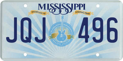 MS license plate JQJ496