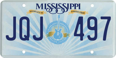 MS license plate JQJ497