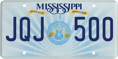 MS license plate JQJ500