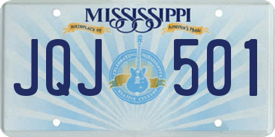 MS license plate JQJ501