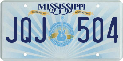 MS license plate JQJ504
