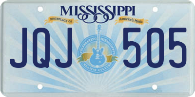 MS license plate JQJ505