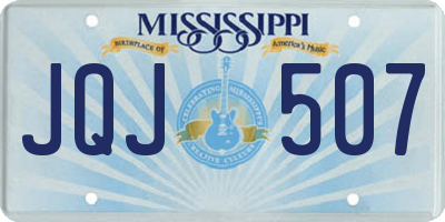 MS license plate JQJ507