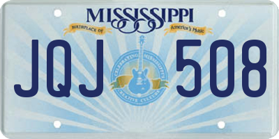 MS license plate JQJ508