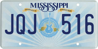 MS license plate JQJ516