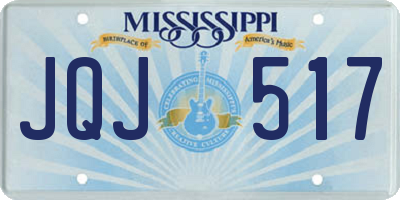 MS license plate JQJ517