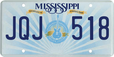 MS license plate JQJ518
