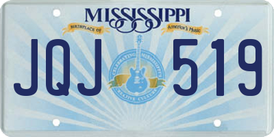 MS license plate JQJ519