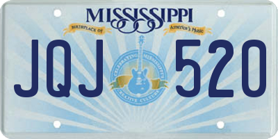 MS license plate JQJ520