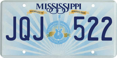 MS license plate JQJ522